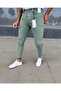 Men's Green Slim Fit Lycra Denim Pants Jeans Ankle Mold - 2