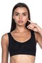 Women's Black Seamless Low-cut Gathering Bra New Season (1 Piece Economical) - 3