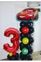 Lightning Mcqueen Numeral Balloon Column Cars Balloon Traffic Lamp Shaped Welcome Set