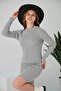 Women's Halter Neck Long Sleeve Camisole Dress - 4