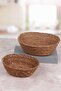 2-Piece Decorative Oval Basket - Fruit Holder, Soap Dish, Towel Holder and Bread Basket - 3