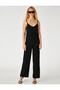 Strappy Jumpsuit V-Neck Satin Look - 3