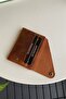 Vista - Genuine Leather Natural Minimalist Origami Foldable Tan Men's Wallet - 2