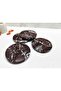 Natural Marble Coaster Set of 4 Round Red (Sour Cherry) Color Rosso Levanto