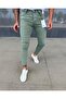 Men's Green Slim Fit Lycra Denim Pants Jeans Ankle Mold