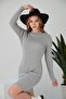 Women's Halter Neck Long Sleeve Camisole Dress - 3