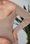 Women's Boat Neck Long Sleeve Camisole Dress - 6