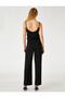 Strappy Jumpsuit V-Neck Satin Look - 4