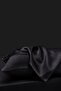 Black Pillowcase Satin Black Case, Silk Cotton Satin Pillowcase Black Color 2 Pieces 50x70cm - 2