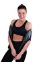 Women's Black Thermal Sauna Sweating Slimming Zippered Short Sleeve Body (Single Top)