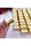 Gold 50 Pieces Mini Bag Shaped Beaded Gift Henna