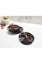 Natural Marble Coaster Set of 4 Round Red (Sour Cherry) Color Rosso Levanto - 5