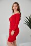 Rochie de damă cu mânecă lungă, cu decolteu barcă - 7