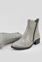 Women's Gray Genuine Natural Leather Boots & Booties - 3