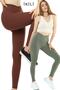 Double Leggings Ribbed High Waist Recovery No Inner Display Sports Leggings with Crossed Waist Detail - 4