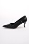 Nina Black Color Drawstring Women's Heeled Shoes - 4