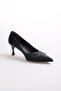 Nina Black Color Drawstring Women's Heeled Shoes - 6