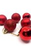 Bright Glitter Matte Red Colored Cici Ball 4 cm 6-Piece Christmas Red New Year Pine Tree Ornament with String - 5