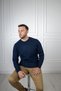 O Neck Navy Blue Knitwear Sweater
