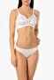 Women's Underwire-Free Gathering White Bra B/C Cup 1610 - 3