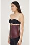 Leather Waist Corset / Plum - 3