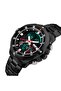 1144 Men's Black Steel Analog and Digital Wrist Watch