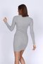 Women's Gray Half Fisherman Camisole Dress - 5