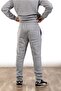 Men's Single Bottom Gray Melange Three Thread Cuffed - 2