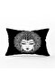 Black and White Digital Printed Special Design Throw Pillow Cover - Rectangle