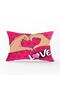 غطاء وسادة مستطيل مطبوع رقميًا بتصميم Pink Love Popart