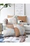 4-Piece Double Sided Colorful Onedraw Drawing On Background Modern Raschel Knitted Pillow Throw Pillow Cover Set