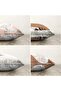 4-Piece Double Sided Colorful Onedraw Drawing On Background Modern Raschel Knitted Pillow Throw Pillow Cover Set - 2
