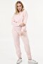 Women's Crew Neck Pink Color Sweat Suit