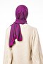Fuchsia Black Jacquard Modal Shawl 75x200 Cm With Scarf Hanger And Gift Set - 4