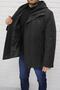 Men's Smoked Hooded Wool Blended Stamp Coarse - 3