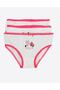 Girl's White Pink 3-Piece Bikini Panties 6865 - 2