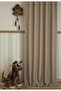 Background Curtain Linen Beige Color Without Pleats