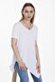 V-Neck Asymmetrical Basic Blouse - 4