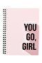 Gift - N0122 A5 Design Spiral Notebook - You Go Girl
