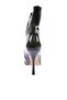 Women's Blunt Toe Gathered Metal Buckle Thin Heeled Boots Black Wrinkled Patent Leather 23131972859 - 4