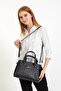 Black Laser Cut 172 Model Women's Hand and Shoulder Bag - 5