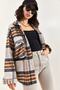 Women's Camel Gusseted Pocket Plaid Shirt 4594 - 3