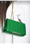 Women's Green Magnetic Hand and Shoulder Bag - 3