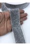 Silvery Silver Velvet Ribbon 4 cm Price Is for 1 Meter – Ribbon, Stylish Design, Women's Accessory – Ribbon - 2