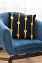 Black Decorative Premium Fabric Double Sided Throw Pillow Pillow Case Hidden Zipper 43x43cm Krl1025 - 2