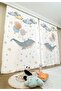 Flying Whale Patterned Children & Baby Room Background Curtain (Single Wing Pricing) - 2
