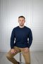 O Neck Navy Blue Knitwear Sweater - 4