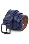 Men's Faux Leather Belt Navy Blue Color