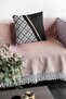 Black Decorative Double Sided Throw Pillow Pillow Case Hidden Zipper Premium Fabric 43x43cm Krl1012 - 2