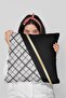 Black Decorative Double Sided Throw Pillow Pillow Case Hidden Zipper Premium Fabric 43x43cm Krl1012 - 3